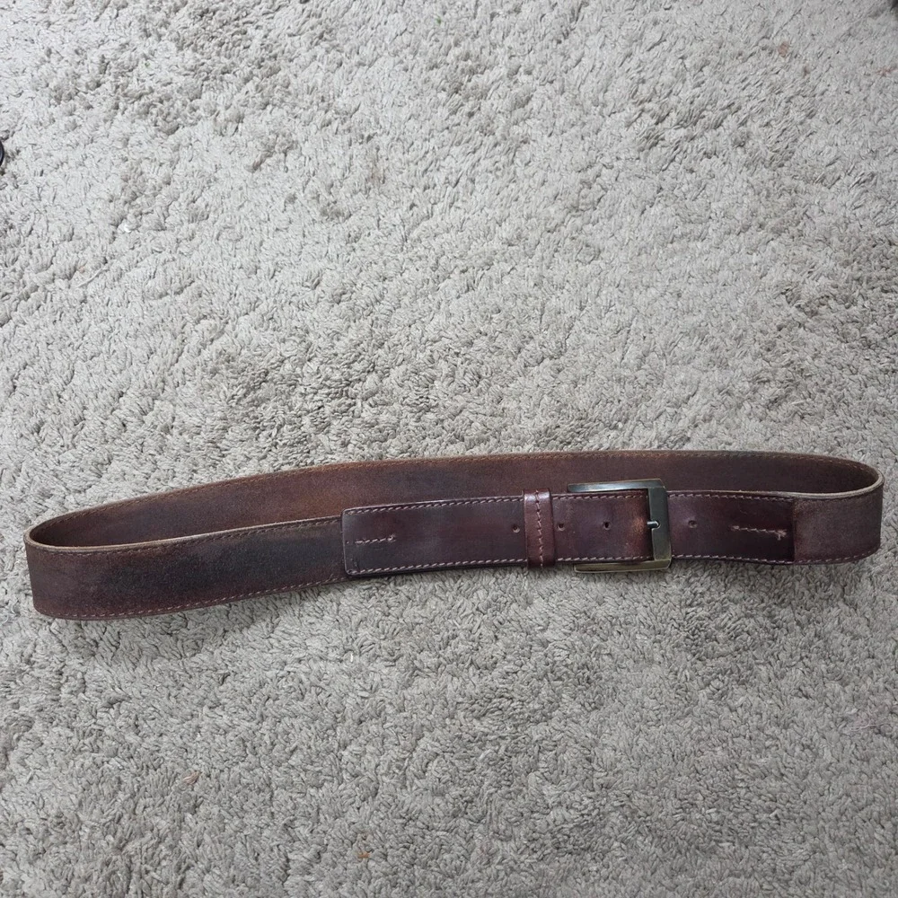 Fossil Leather Belt Mens MB9225201 38 Brown Genuine Leather Vintage Classic
